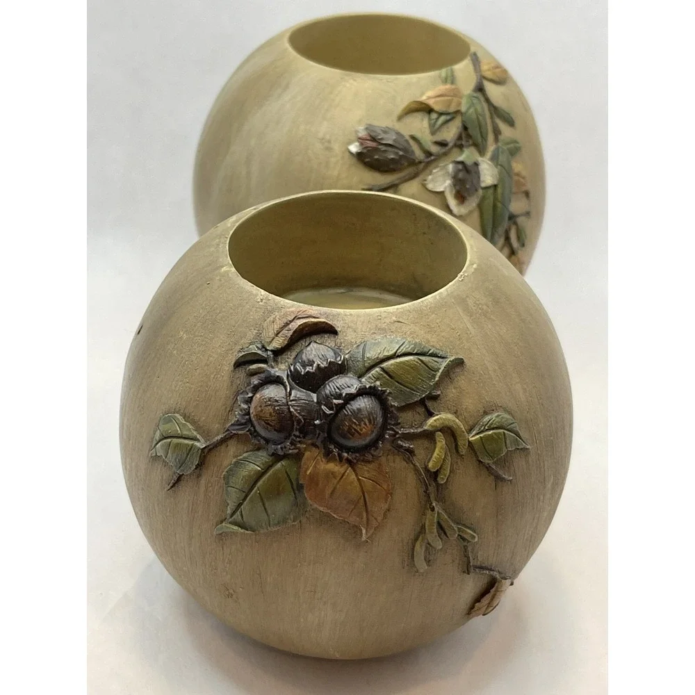 Resin Votive Candle Holder Fall Autumn Harvest 
